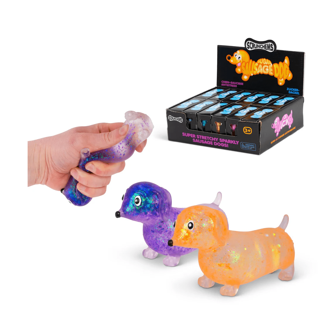 Scrunchems® Sugar Sausage Dog Squishy | Dachshund Fidget 1 per order)