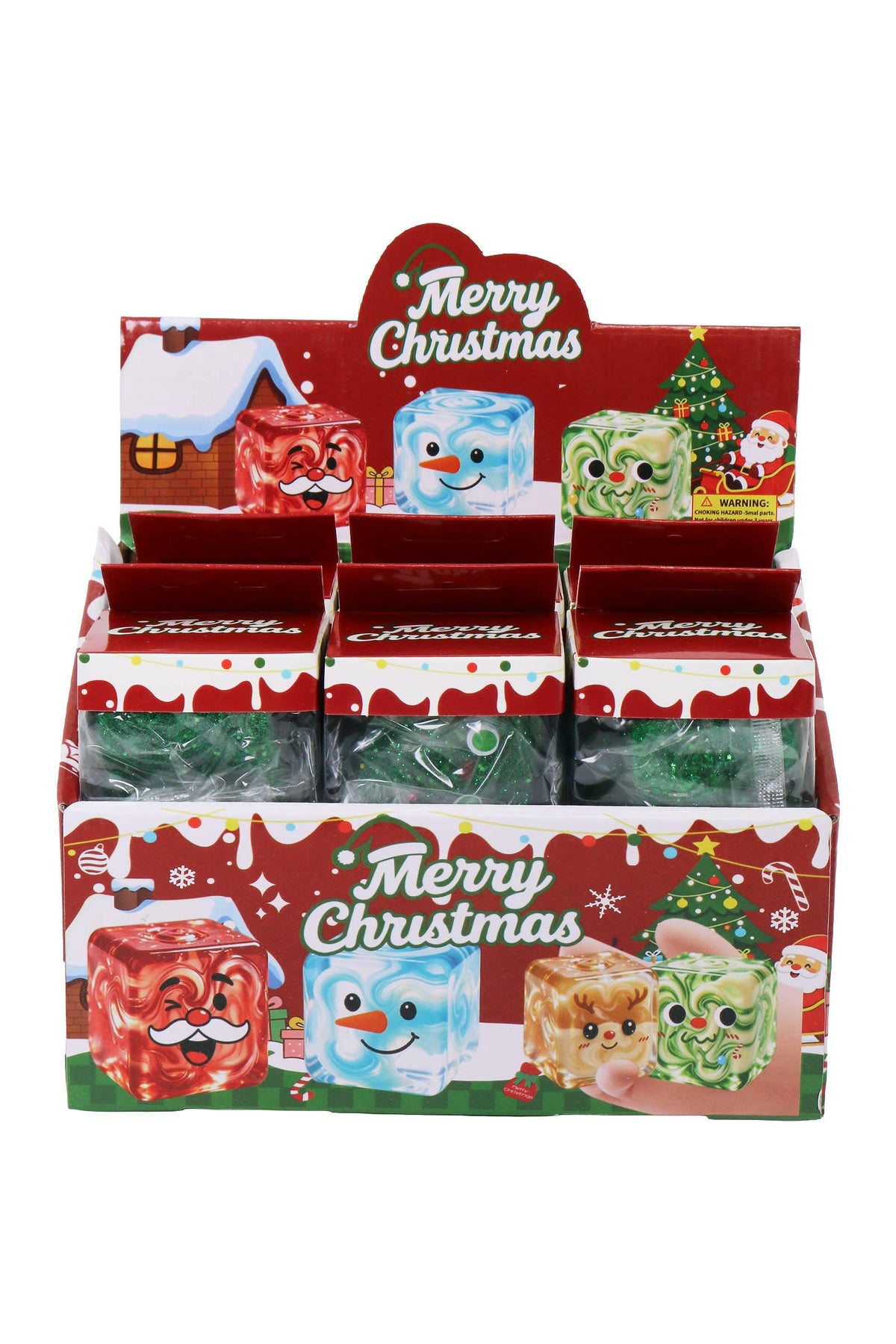 Christmas Glitter Sugar Cube Squishy