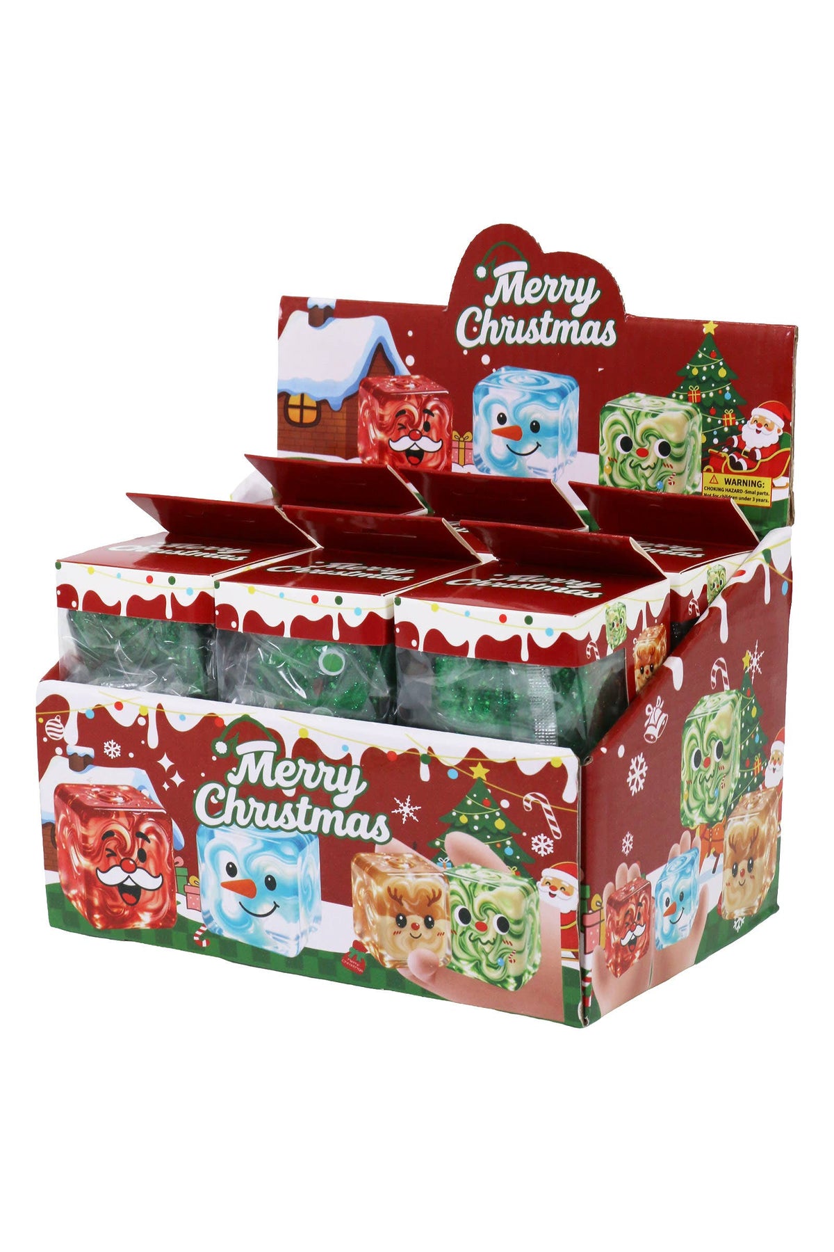 Christmas Glitter Sugar Cube Squishy