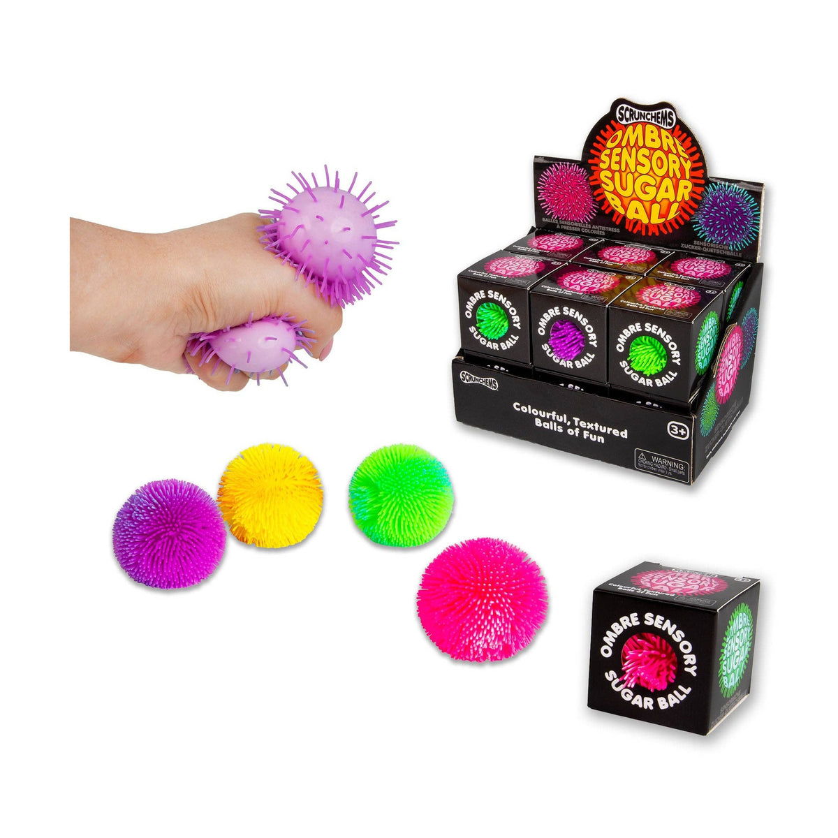 Scrunchems® Ombre Sensory Sugar Ball Squishy Fidget Toy (1pc)