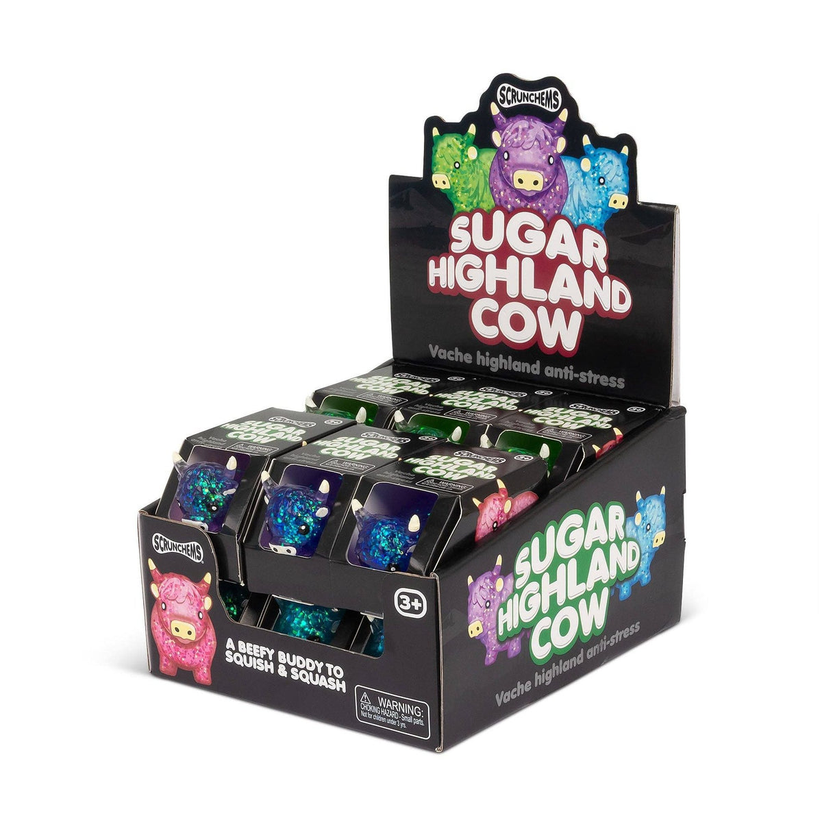 Scrunchems Sugar Highland Cow Squishy Fidget Toy (1pc) Color Ships Assorted