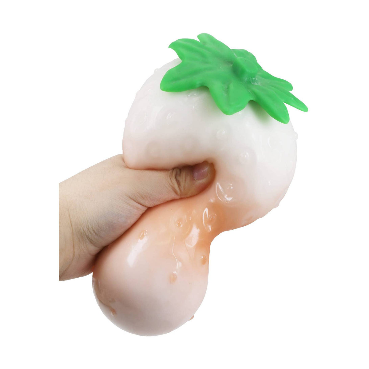 JUMBO Strawberry UV Light Changing Slime Filled Squishy