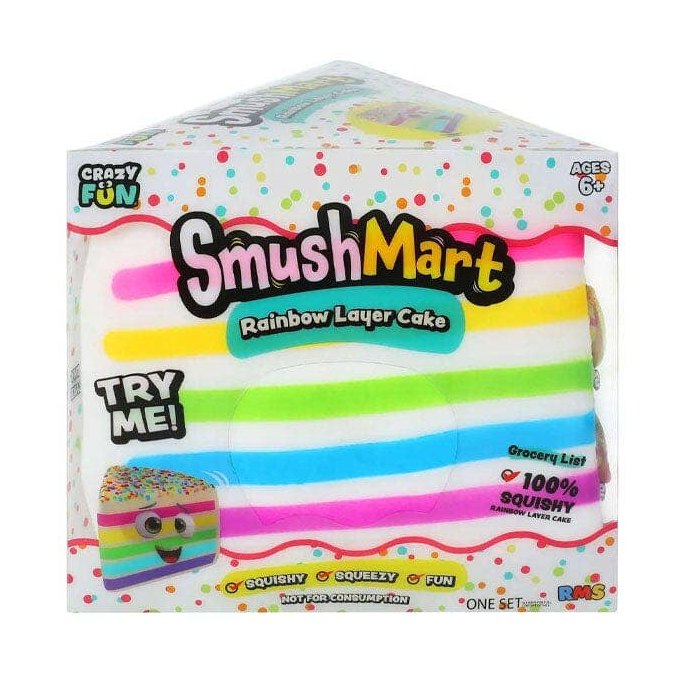 RMS® SmushMart™ Giant Rainbow Cake Slice Squishy 1pc
