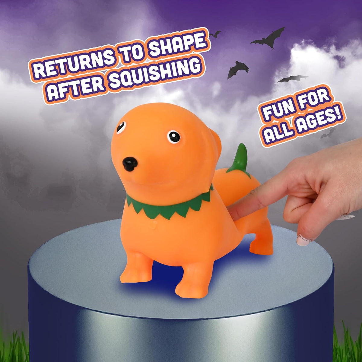 Toymendous Squishy Weenie Dog - Pumpkin