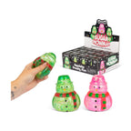 Scrunchems Sugar Snowman sparkly squishy fidget toy with top hat and scarf
