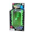 NeeDoh Galactic Glow Dream Drop sparkly teardrop squishy on a splash-style display stand