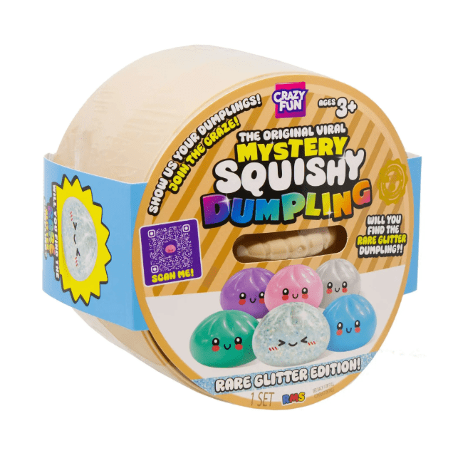 Crazy Fun jumbo 7-inch glitter mystery squishy dumpling