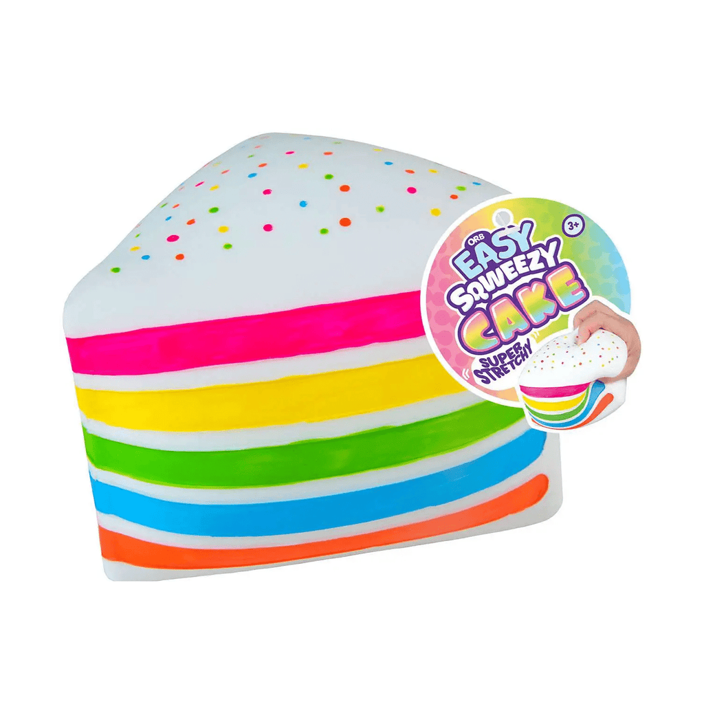 ORB Easy Sqweezy rainbow cake slice squishy fidget toy