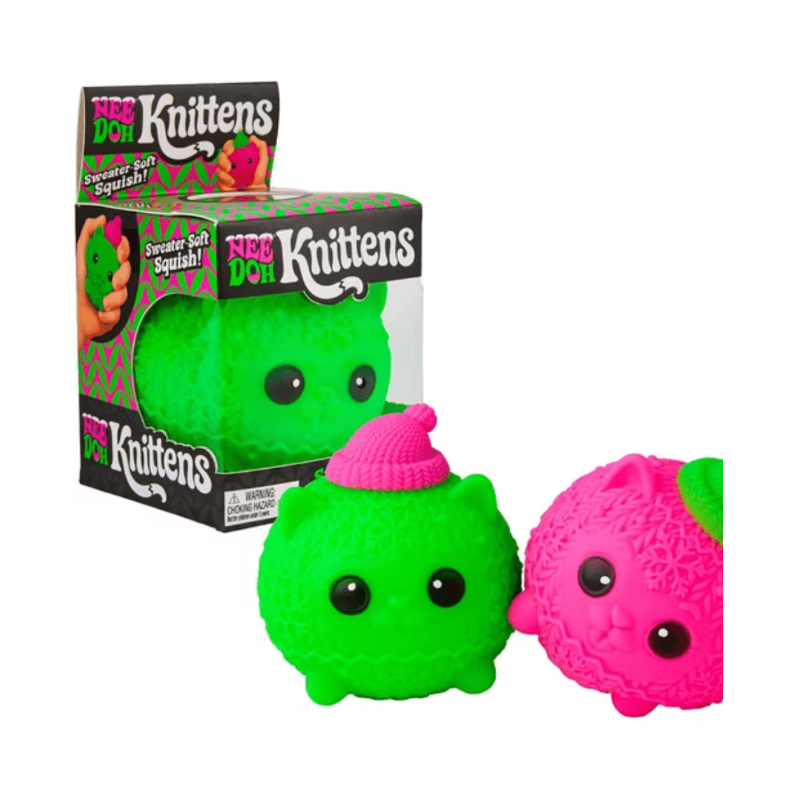 NeeDoh Knitten bundle with assorted squishy fidget toys