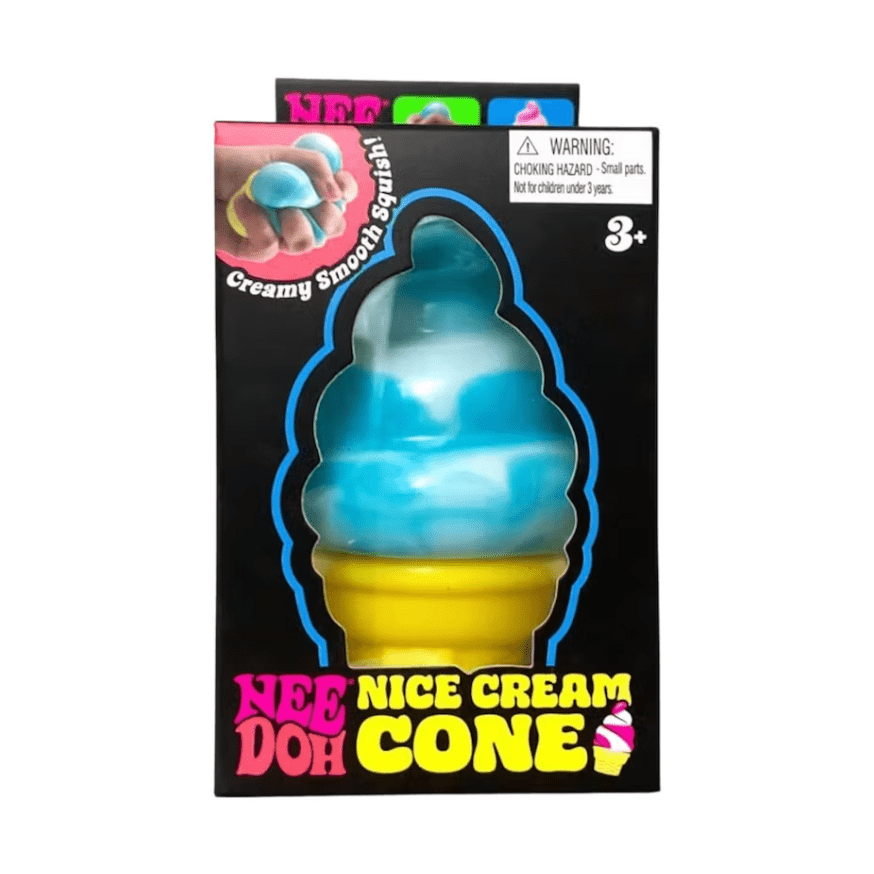 NeeDoh Nice Cream Ice Cream Cone Squishy Fidget Toy- Pink, Blue, or Orange (1 per order)