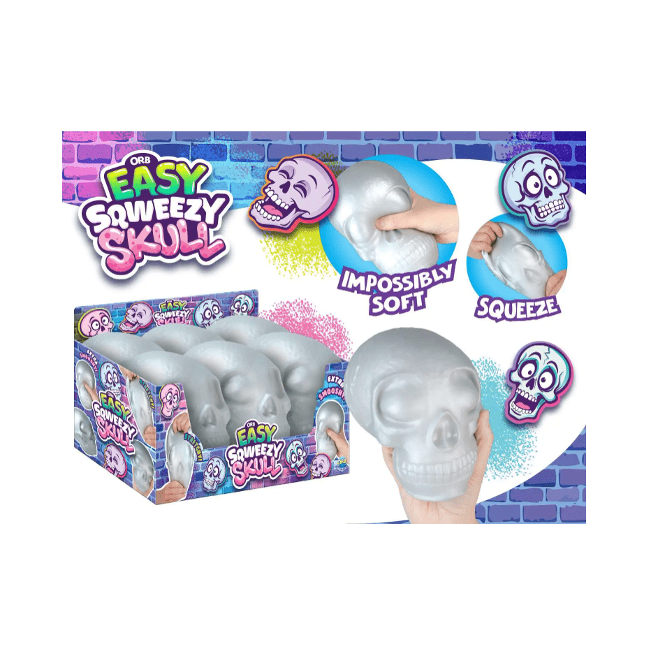 ORB Easy Sqweezy Jumbo Skull – Stretchy Squishy Fidget Toy