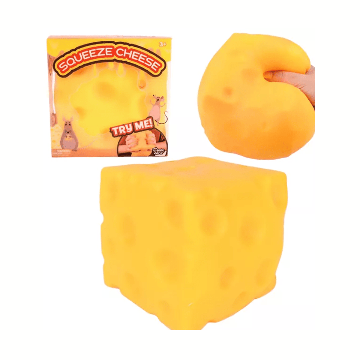 Giggle Zone Squeeze Cheese Squishy Cheese Block