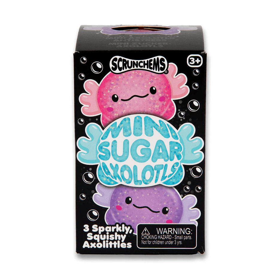 Scrunchems® Mini Sugar Axolotls Squishy Fidget Toy (3pc)