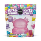 Gummy Axolotl Sugar Squisher being squeezed