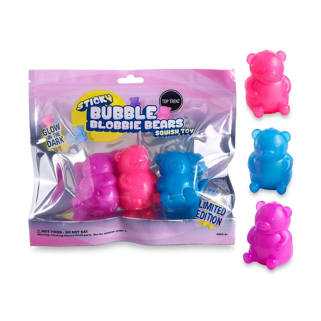 Sticky Bubble Blobbies gummy bears in hand
