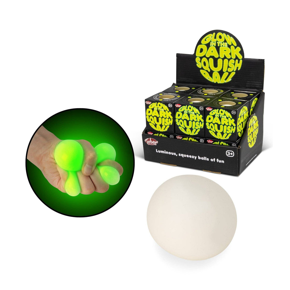 Scrunchems® Glow In The Dark Squishy Ball Fidget Toy (1pc)